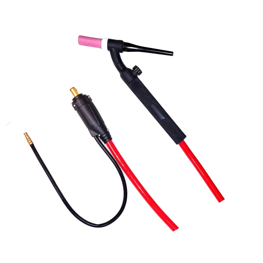 TIG Torch 26 (200 AMP Gas Valve) - Premium TIG Torch, Air cooled with gas valve 200 AMP, 12 ft, (Flex Head) image